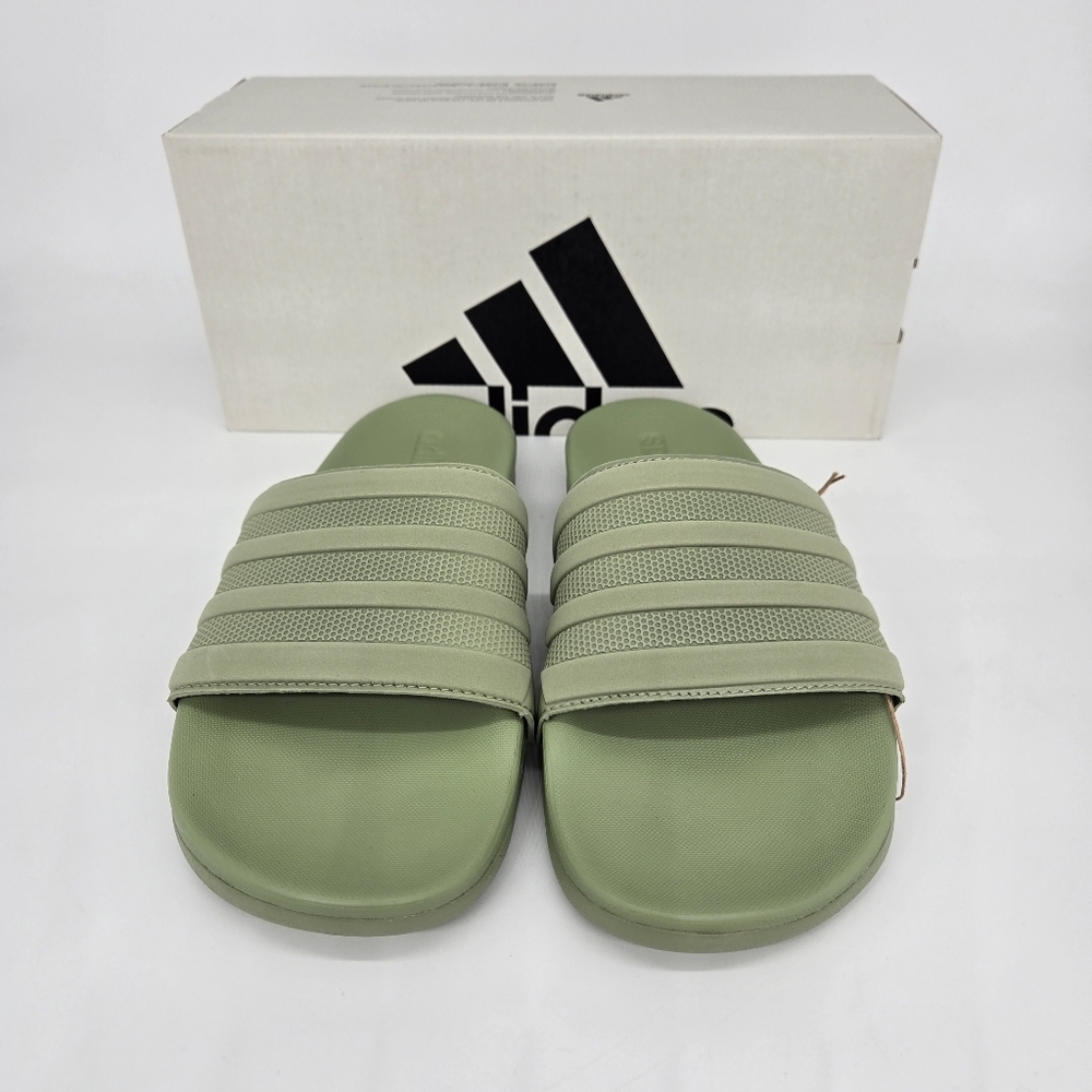 New adidas Adilette Comfort Slides Tent Green Men's Shoes Size 10 - Picture 3 of 8